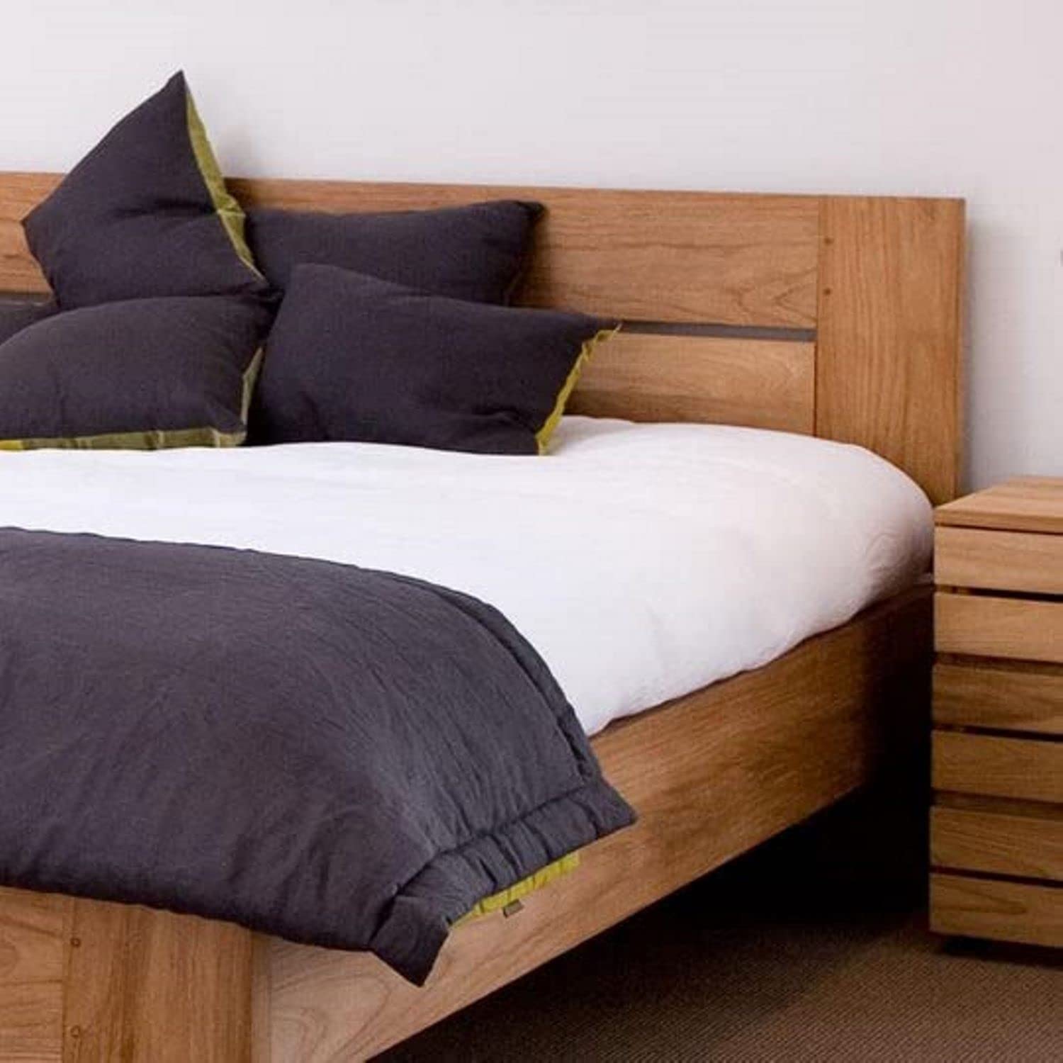 Solid Sheesham Wood Queen Size Double Bed Without Storage Wooden Double Bed Cot Furniture Solid Wood Palang for Bedroom Living Room