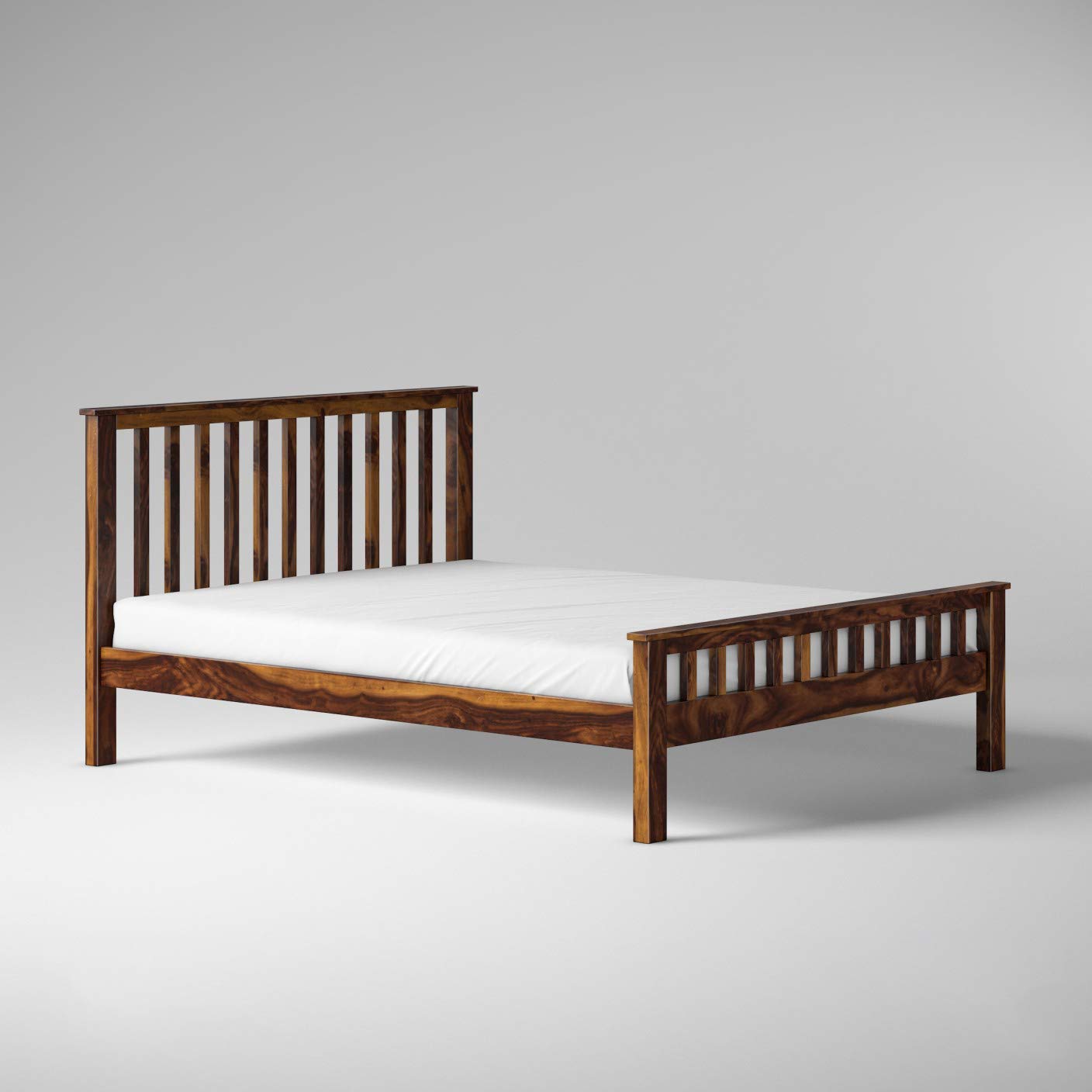 Solid Sheesham Wood Queen Solid Sheesham Wood King Size Bed Without Storage Wooden Double Bed Cot Furniture for Bedroom Living Room Home and HotelSize Bed Without Storage for Bedroom Furniture Wooden Double Bed Cot Palang for Living Room Home and Hotels