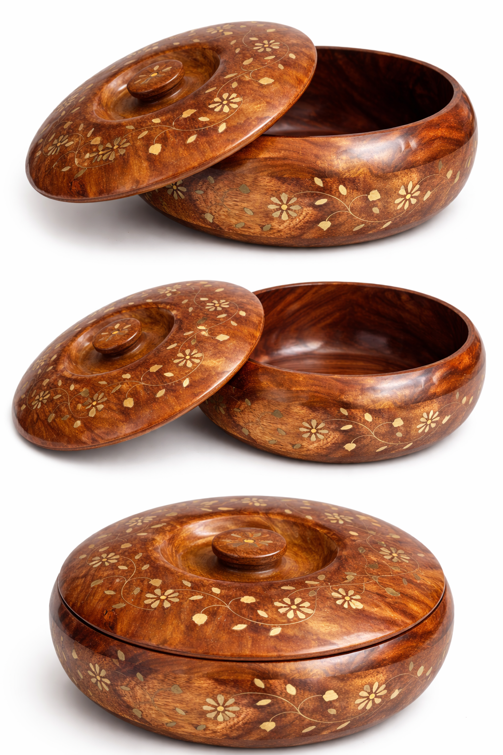 Dev wood decor|Premium Wooden Tiffin Box | Eco-Friendly Lunch Box | Handcrafted Natural Wood Food Container with Lid