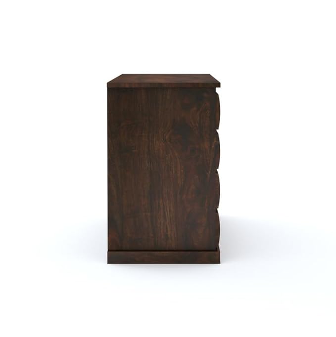 Solid Sheesham Wood Chest of Drawers with 6 Drawer Storage for Living Room Home Wooden Sideboard Cabinet Storage Organizer Unit for Bedroom