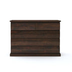 Solid Sheesham Wood Chest of Drawers with 6 Drawer Storage for Living Room Home Wooden Sideboard Cabinet Storage Organizer Unit for Bedroom