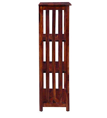 Sheesham Wood Bookshelf with 1 Drawer and Glass Door Storage for Living Room Wooden Display Rack Bookcase Stand Book Shelf Crockery Unit Furniture for Home Library