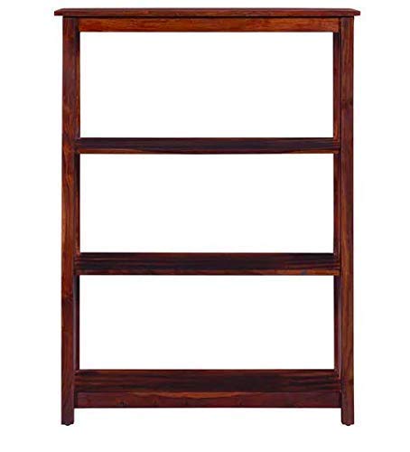 Sheesham Wood Bookshelf with 1 Drawer and Glass Door Storage for Living Room Wooden Display Rack Bookcase Stand Book Shelf Crockery Unit Furniture for Home Library