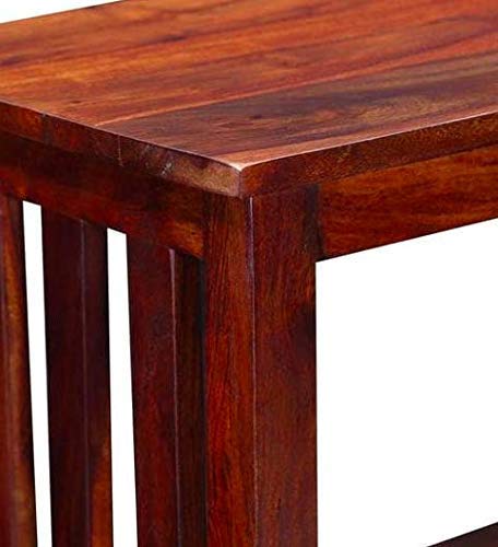 Sheesham Wood Bookshelf with 1 Drawer and Glass Door Storage for Living Room Wooden Display Rack Bookcase Stand Book Shelf Crockery Unit Furniture for Home Library