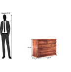 Solid Sheesham Wood Chest of Drawers with 6 Drawer Storage for Living Room Home Wooden Sideboard Cabinet Storage Organizer Unit for Bedroom