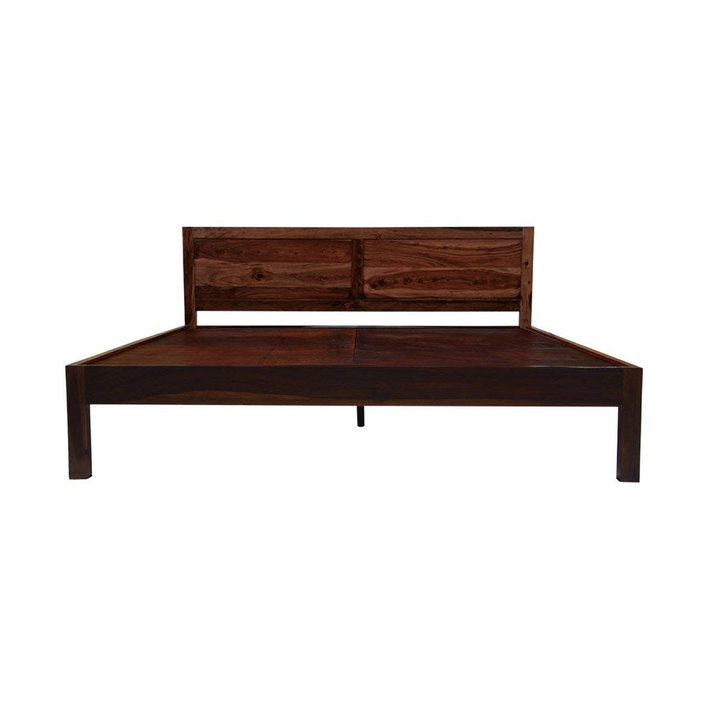Solid Sheesham Wood Queen Solid Sheesham Wood King Size Bed Without Storage Wooden Double Bed Cot Furniture for Bedroom Living Room Home and HotelSize Bed Without Storage for Bedroom Furniture Wooden Double Bed Cot Palang for Living Room Home and Hotels