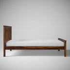 Solid Sheesham Wood Queen Solid Sheesham Wood King Size Bed Without Storage Wooden Double Bed Cot Furniture for Bedroom Living Room Home and HotelSize Bed Without Storage for Bedroom Furniture Wooden Double Bed Cot Palang for Living Room Home and Hotels