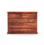 Solid Sheesham Wood Chest of Drawers with 6 Drawer Storage for Living Room Home Wooden Sideboard Cabinet Storage Organizer Unit for Bedroom