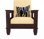 Solid Sheesham Wood 1 Seater Sofa for Bedroom Home, Single Seater Sofa Furniture, Wooden Sofa Couch for Living Room Office and Hall