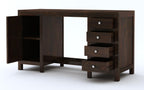 Solid Sheesham Wood Study Table with 4 Drawer and 1 Door Storage for Living Room | Wooden Computer Desktop Laptop Desk Furniture for Students Work Office Table for Home