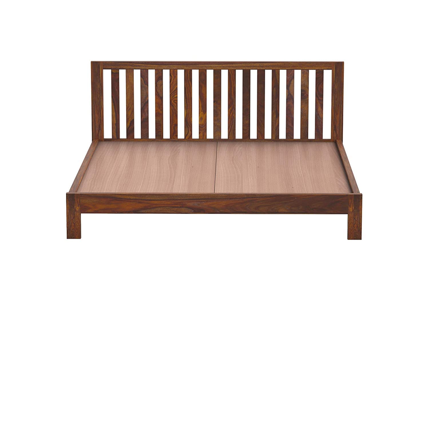 Solid Sheesham Wood Queen Solid Sheesham Wood King Size Bed Without Storage Wooden Double Bed Cot Furniture for Bedroom Living Room Home and HotelSize Bed Without Storage for Bedroom Furniture Wooden Double Bed Cot Palang for Living Room Home and Hotels