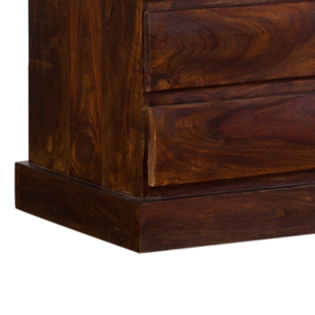 Solid Sheesham Wood Chest of Drawers with 6 Drawer Storage for Living Room Home Wooden Sideboard Cabinet Storage Organizer Unit for Bedroom