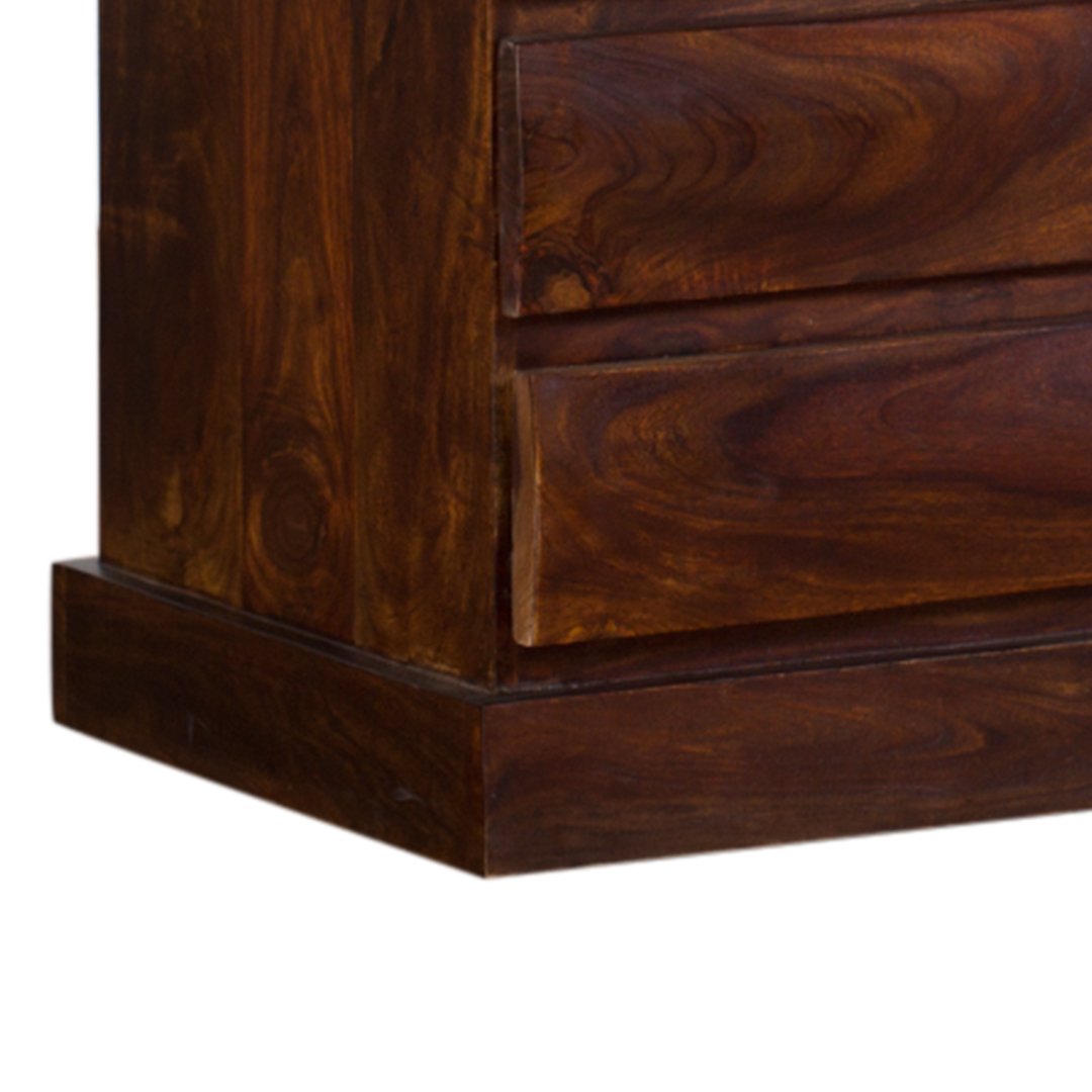 Solid Sheesham Wood Chest of Drawers with 6 Drawer Storage for Living Room Home Wooden Sideboard Cabinet Storage Organizer Unit for Bedroom