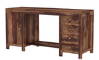 Solid Sheesham Wood Study Table with 4 Drawer and 1 Door Storage for Living Room | Wooden Computer Desktop Laptop Desk Furniture for Students Work Office Table for Home