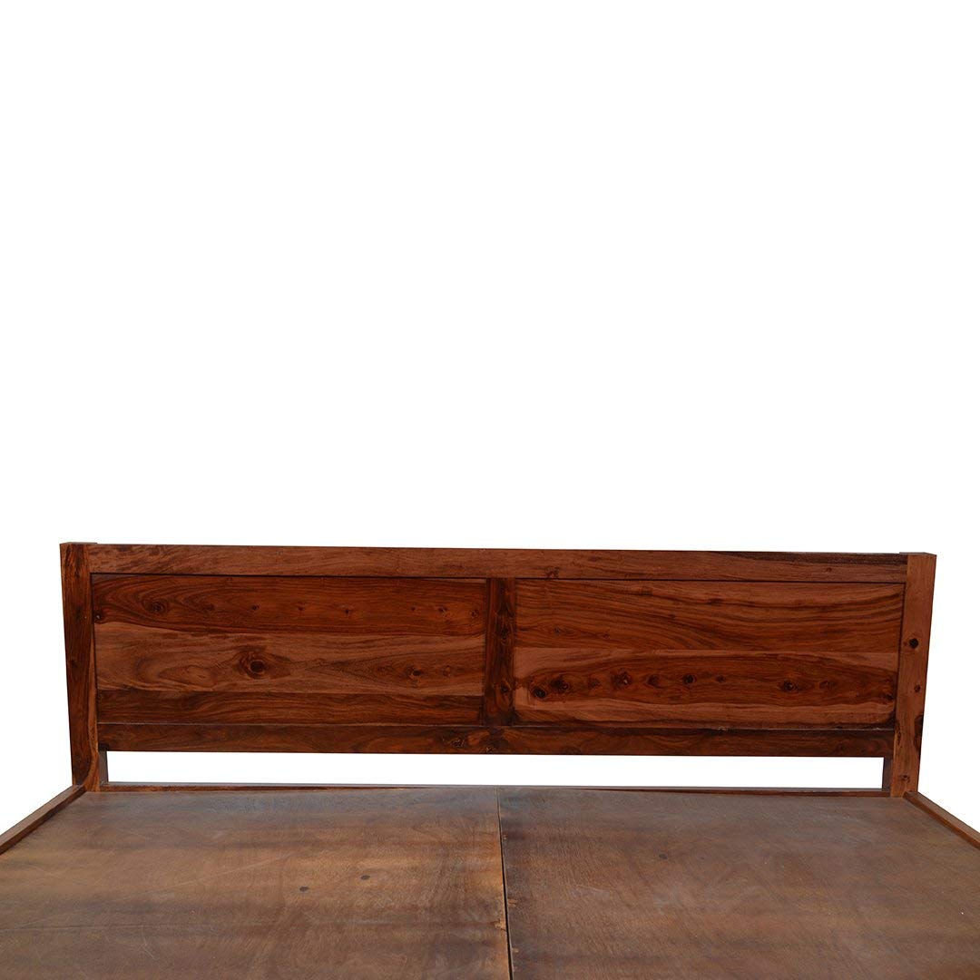 Solid Sheesham Wood Queen Solid Sheesham Wood King Size Bed Without Storage Wooden Double Bed Cot Furniture for Bedroom Living Room Home and HotelSize Bed Without Storage for Bedroom Furniture Wooden Double Bed Cot Palang for Living Room Home and Hotels