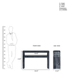 Solid Sheesham Wood Console Table for Living Room Wooden Side Entrance Tables with Open Shelf Storage Workstation Entryway Foyer Table for Home and Office