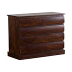 Solid Sheesham Wood Chest of Drawers with 6 Drawer Storage for Living Room Home Wooden Sideboard Cabinet Storage Organizer Unit for Bedroom