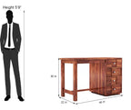 Solid Sheesham Wood Study Table with 4 Drawer Storage for Living Room | Wooden Computer Desktop Laptop, Desk Furniture for Students Workstation Office Table for Home