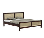 Sheesham Wood Cane King Size Bed Without Storage Solid Wood Cot Palang Double Bed Furniture for Bedroom Living Room