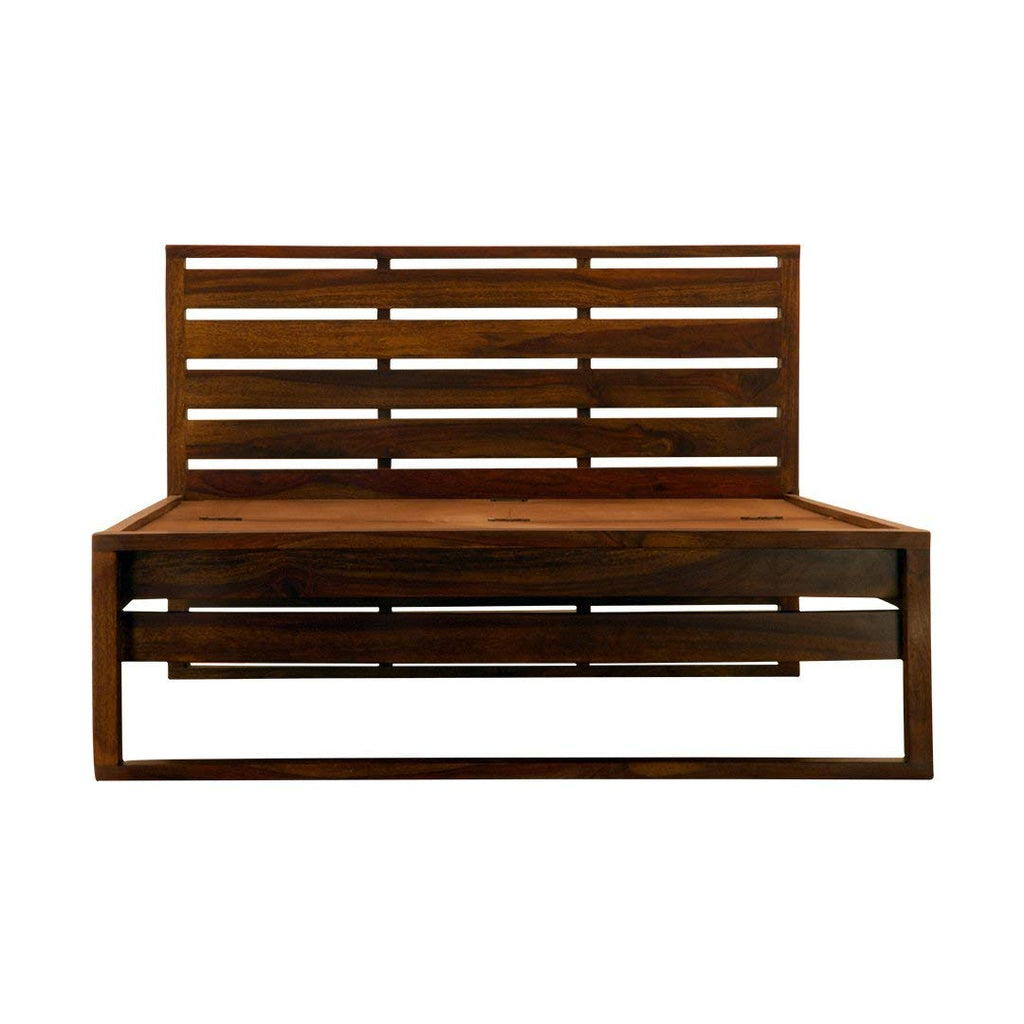 Solid Sheesham Wood Single Size Bed Without Storage for Bedroom Wooden Single Bed Cot Palang Furniture for Living Room, Home, and Hotels