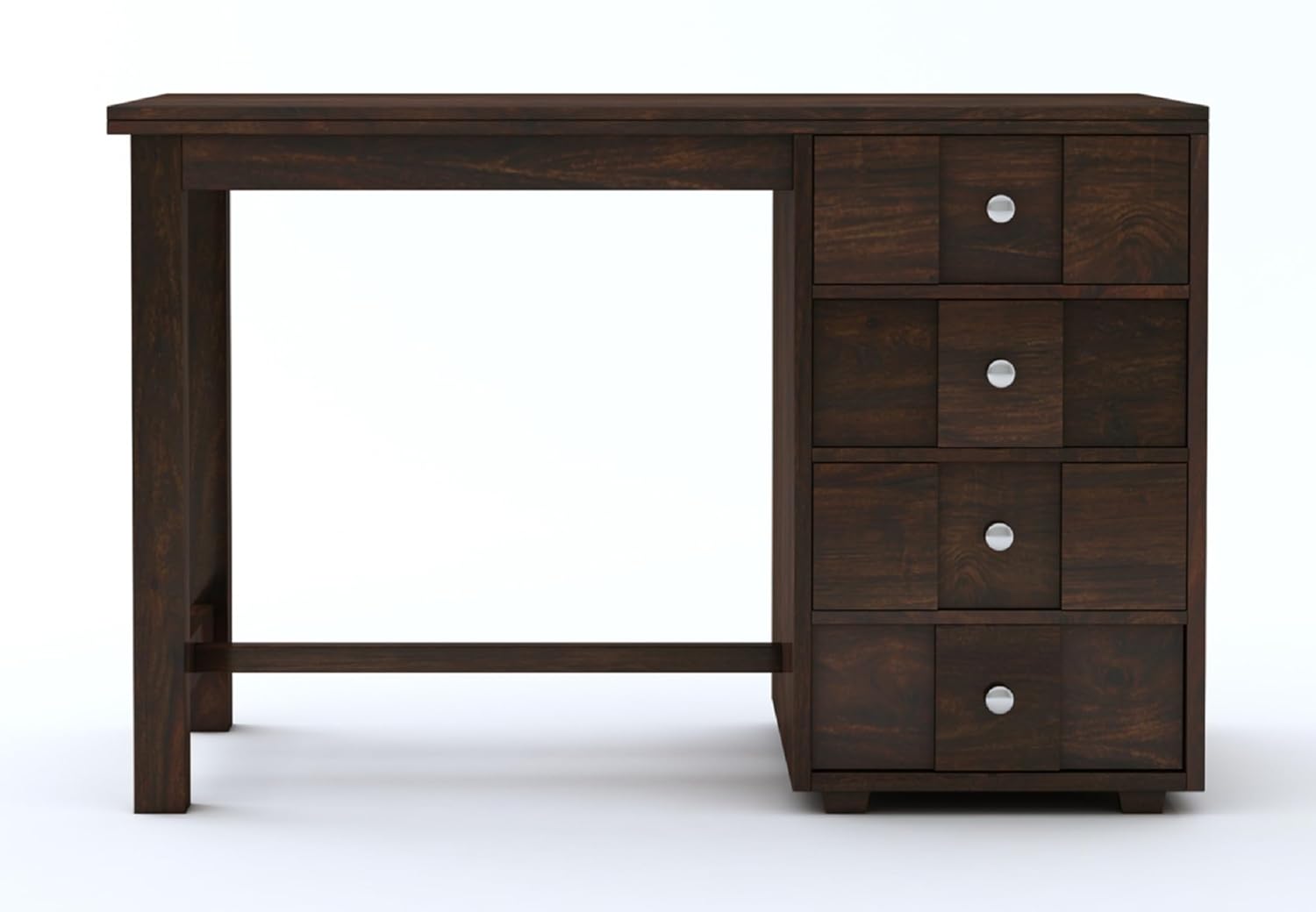 Solid Sheesham Wood Study Table with 4 Drawer Storage for Living Room | Wooden Computer Desktop Laptop, Desk Furniture for Students Workstation Office Table for Home