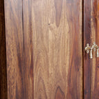 Sheesham Wood Bookshelf with 1 Drawer and Glass Door Storage for Living Room Wooden Display Rack Bookcase Stand Book Shelf Crockery Unit Furniture for Home Library