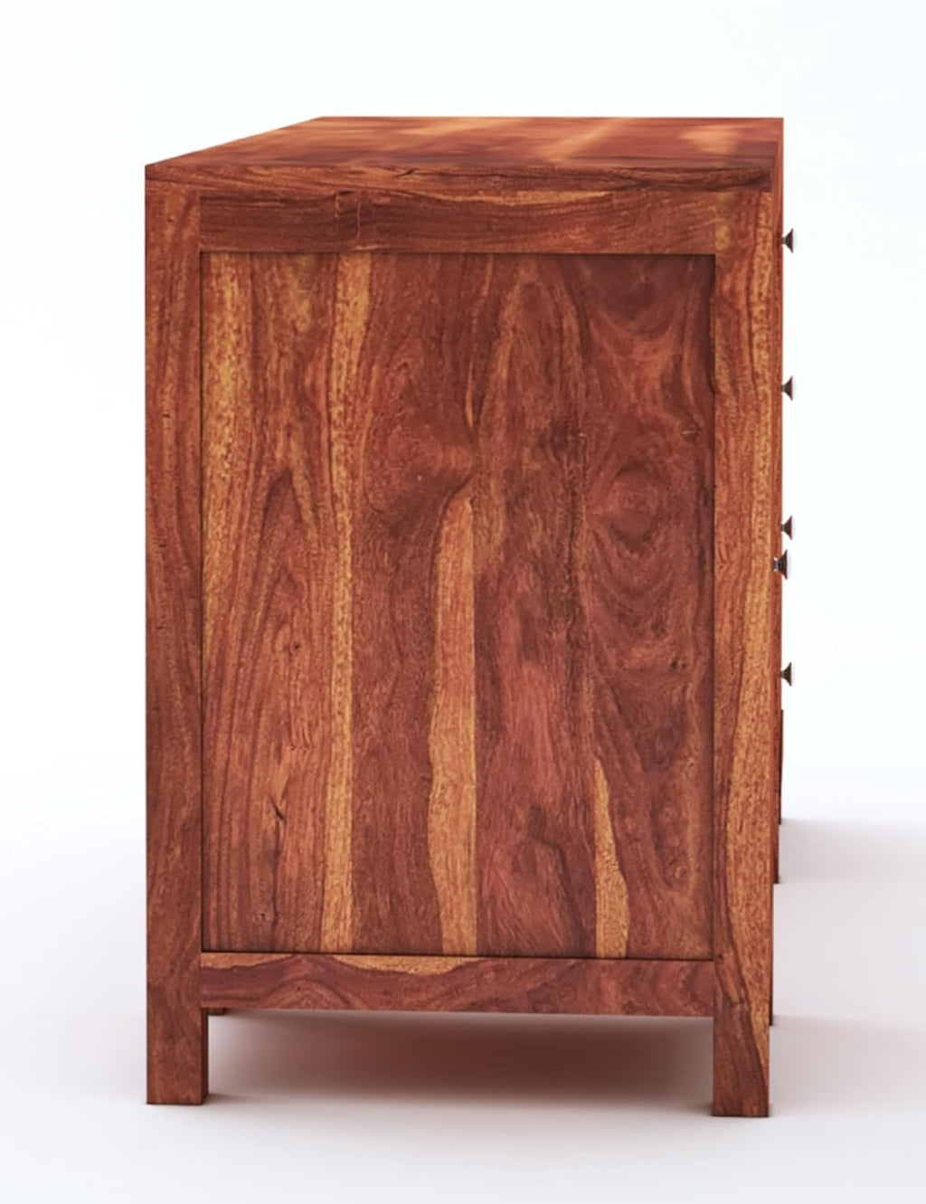 Solid Sheesham Wood Study Table with 4 Drawer and 1 Door Storage for Living Room | Wooden Computer Desktop Laptop Desk Furniture for Students Work Office Table for Home