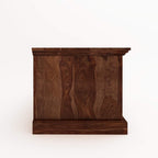 Solid Sheesham Wood TV Cabinet with 2 Door and 2 Open Shelves Storage for Living Room Wooden Entertainment TV Unit Center Console TV Stand for Bedroom, Home