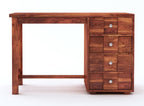 Solid Sheesham Wood Study Table with 4 Drawer Storage for Living Room | Wooden Computer Desktop Laptop, Desk Furniture for Students Workstation Office Table for Home