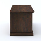 Solid Sheesham Wood TV Cabinet with 2 Door and 2 Open Shelves Storage for Living Room Kitchen Wooden Entertainment TV Unit Center Console TV Stand for Bedroom