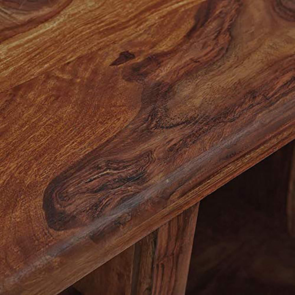 Solid Sheesham Wood TV Cabinet with 2 Door and 2 Open Shelves Storage for Living Room Kitchen Wooden Entertainment TV Unit Center Console TV Stand for Bedroom