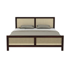 Sheesham Wood Cane King Size Bed Without Storage Solid Wood Cot Palang Double Bed Furniture for Bedroom Living Room