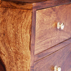 Solid Sheesham Wood Step Multipurpose Storage Cabinet 4 Drawer and 2 Shutter Design Doors for Living Room Wooden Shoe Rack Cabinet Footwear Stand Organizer Furniture