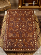 Dev wood decor|Premium Hand-Carved Sheesham Wood dining&coffee Table with Intricate Brass Inlay Work