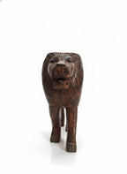 Dev wood decor|Handcrafted Wooden Lion Showpiece | Decorative Animal Figurine for Home & Office Décor | Premium Wooden Lion Statue