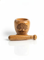 Natural Wooden Mortar & Pestle Set | Herbal Grinder (Khalbatta / Mamjasta) | cardamom and ginger grinder | Traditional Hand Grinder